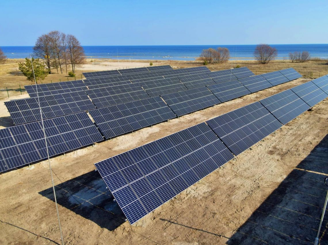 Large-scale solar panel project in Engure