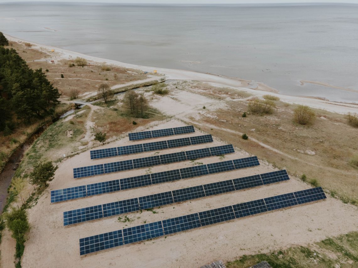 Unique Solar park at the coast of Riga Gulf